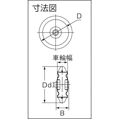 ＴＲＵＳＣＯ　グレーゴム車輪　Φ１００　TW-100G　1 個