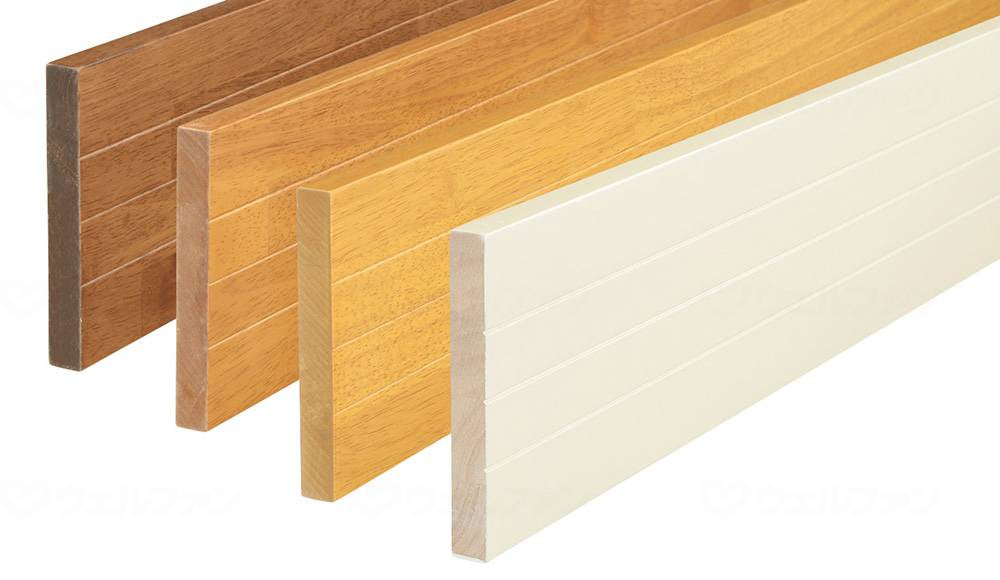 Pine wood base plate 120mm wide (one-sided lined) BH-424 Clear 4m