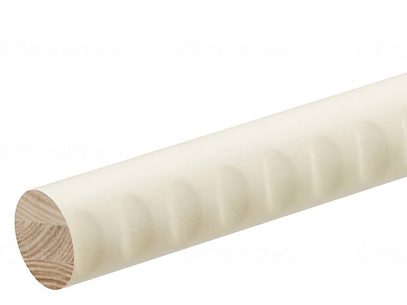 Matsuroku φ35 Ash Round Bar with Dimples BD-144 White 4m