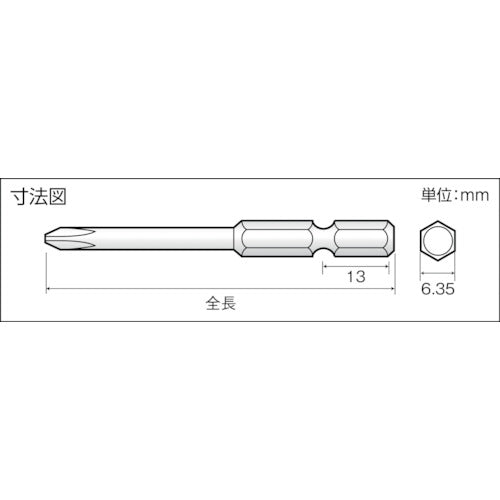 サンフラッグ　ブロンズ段付ビット２本組＃２Ｘ１００ｍｍ　13-BSB-2-100　1 PK