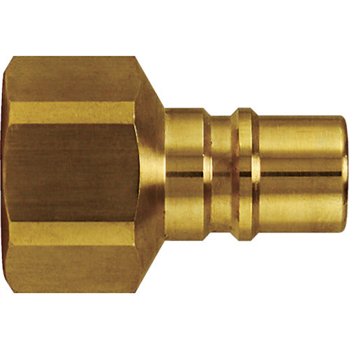 日東　金型カプラ　大流量タイプ（おねじ取付用）　相手側取付サイズＲ３／８（４２１８６）　K3-03PF BRASS       　1 個