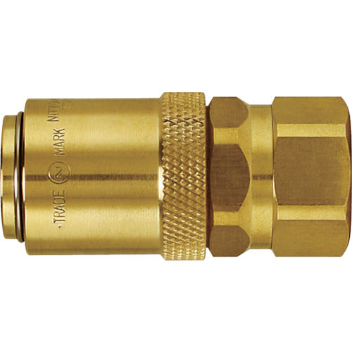 日東　金型カプラ　大流量タイプ（おねじ取付用）　相手側取付サイズＲ３／８（４２１８４）　K3-03SF BRASS NBR   　1 個