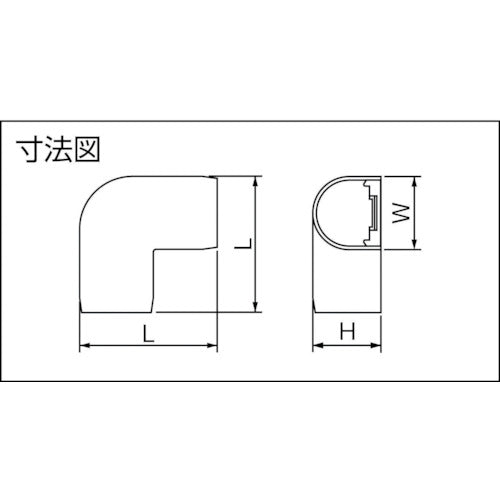 因幡電工　平面エルボカバー９０°　JK-20F　1 個