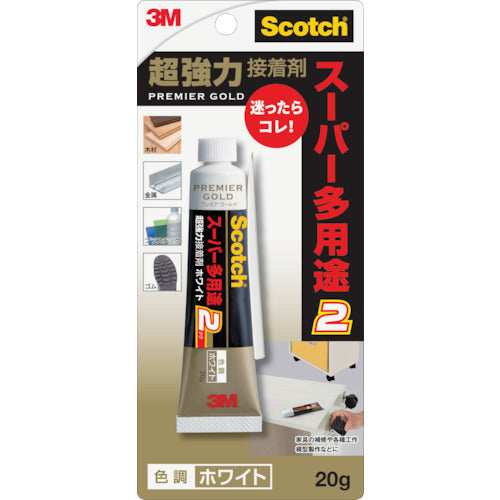 ３Ｍ　スコッチ　超強力接着剤　プレミアゴールド　スーパー多用途２　２０ｇ　ホワイト　9002　1 本