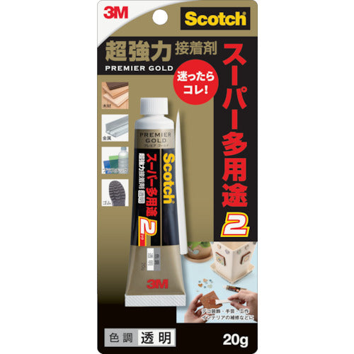 ３Ｍ　スコッチ　超強力接着剤　プレミアゴールド　スーパー多用途２　２０ｇ　透明　9078　1 本