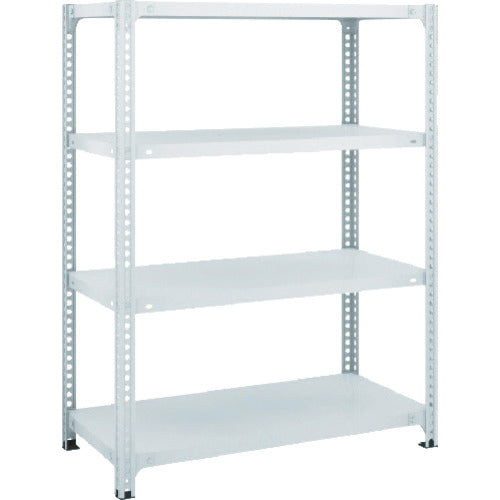 TRUSCO Steel Rack SBL Type Antibacterial Painted Semi-Boltless Light Weight Shelf W900 x D300 x H1200 4 Tiers W Color SBL-4334-W 1 Unit