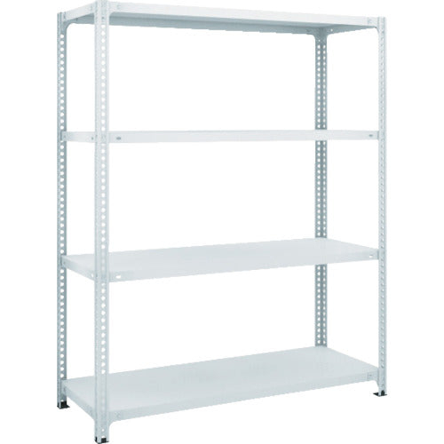 TRUSCO Steel Rack SBL Type Antibacterial Painted Semi-Boltless Light Weight Shelf W1500 x D300 x H1500 4 Tiers W Color SBL-5534-W 1 Unit