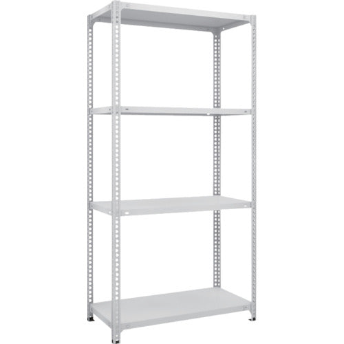 TRUSCO Steel Rack SBL Type Antibacterial Painted Semi-Boltless Light Weight Shelf W875 x D300 x H1800 4 Tiers W Color SBL-6334-W 1 Unit
