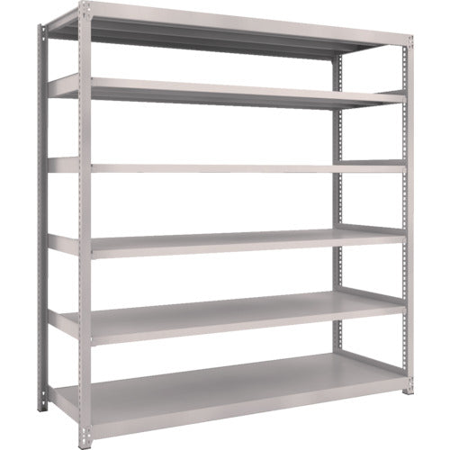 TRUSCO Steel Rack M2 Type Light-Medium Duty Shelf 1760 x 600 x H1800 6 Tiers Single Unit Neo Gray M2-6666 1 S