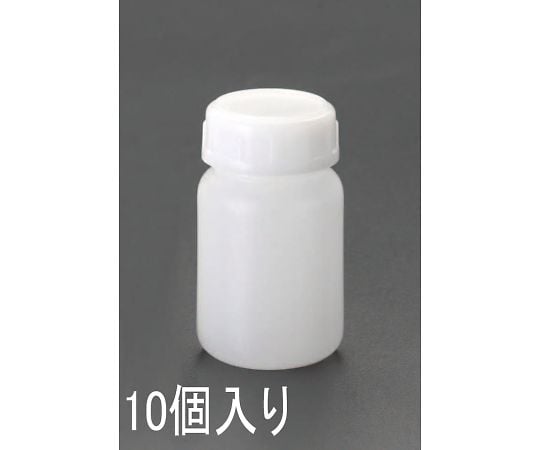 φ 49x 80mm/100ml 広口ﾎﾟﾘ容器(中蓋付/10ｺ　EA508AJ-4B 1pk