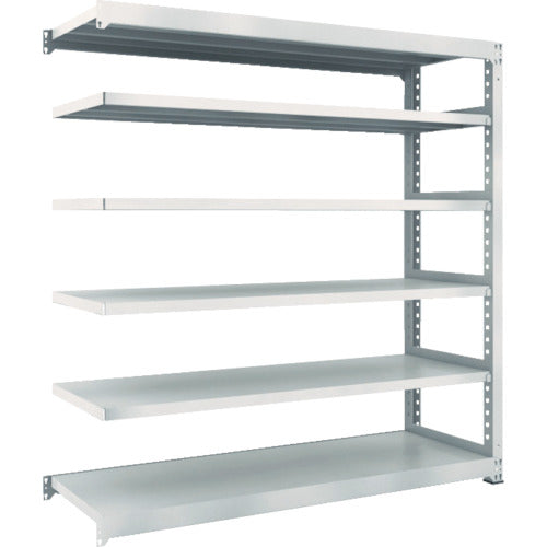 TRUSCO Steel Rack M5 Medium Duty Shelf 1200 x 571 x H1800 6 Tiers Connected Neo Gray M5-6466B 1 Unit