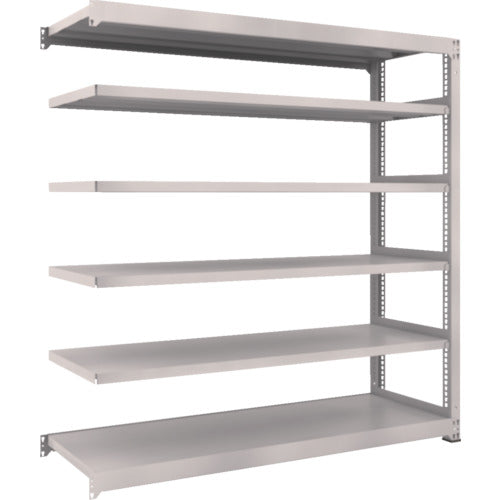 TRUSCO Steel Rack M5 Medium Duty Shelf 1800 x 571 x H1800 6 Tiers Connected Neo Gray M5-6666B 1 Unit
