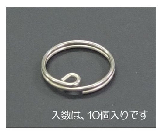 18x1.2mm キーリング(ｽﾃﾝﾚｽ製/10個)　EA638DM-53 1袋