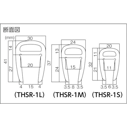 ＴＲＵＳＣＯ　Ｈ鋼ショックレスガードＳ　１ｍ　グレー　THSR-1S-GY　1 本