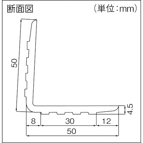 ＴＲＵＳＣＯ　軟質塩ビコーナーガード　幅５０ｍｍＸ長さ１ｍ　ホワイト　TSEG-10-W　1 本