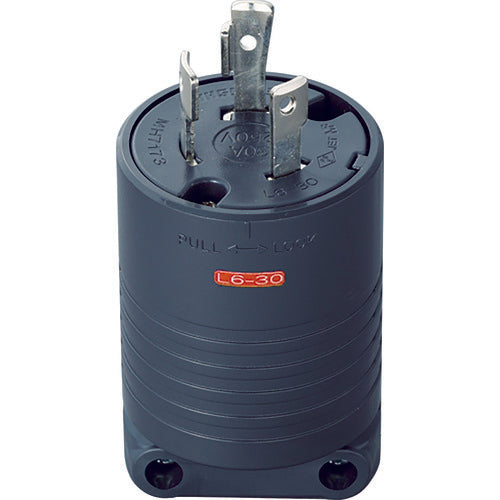 명공 접지 2P30A 걸림 플러그 (L6-30) 30A. 250V(검정) MH7173B 1개