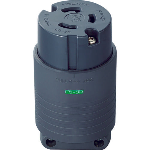 명공 접지 2P30A 걸림 커넥터 바디(L5-30) 30A. 125V(검정) MH8153B 1개