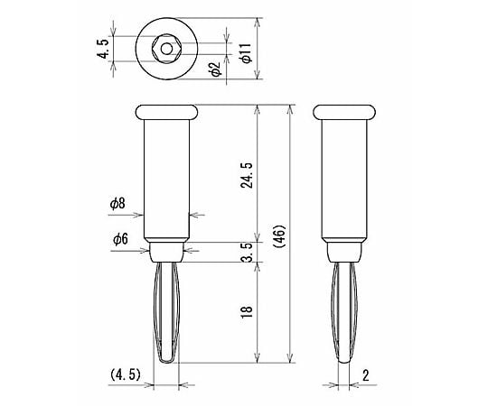 30V/3A バナナプラグ(赤)　EA940DP-22 1個