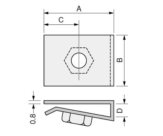 M 6/37x15mm クリップナット(5個)　EA949GS-206 1袋