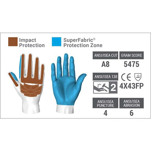 HEX ARMOR 내절창・내충격 장갑 EXT Rescue 4011 M 754183 1 쌍