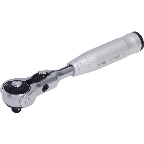 TONE Short Swivel Ratchet Handle (Hold Type) 144 teeth equivalent 6.35mm socket Total length 150mm RH2VHS 1 pc