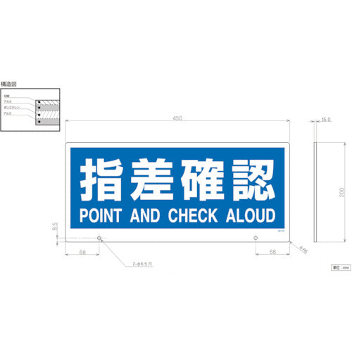 ユニット　トークナビ２　表示板指差確認　881-97　1 枚