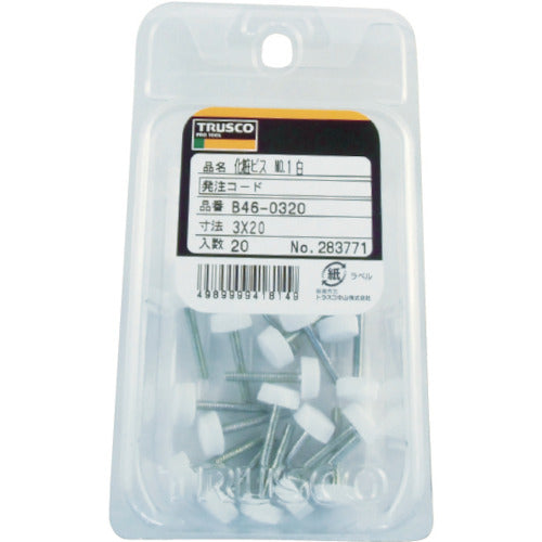 TRUSCO Decorative Screw No. 1 White M4 x 6 30 pcs B46-0406 1 PK