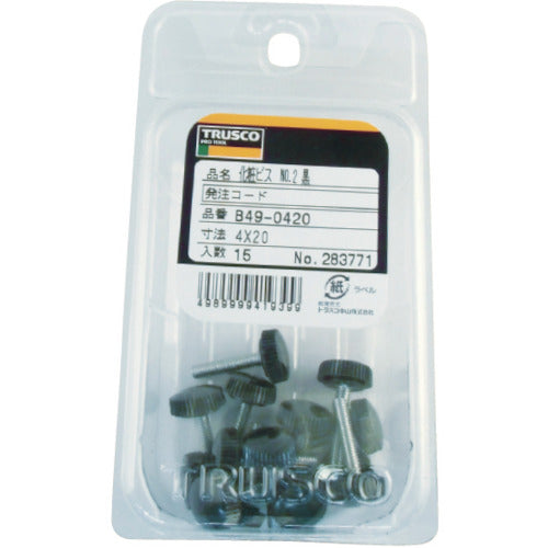TRUSCO 메이크업 비스 아니오. 2 검정 M4×16 25개입 B49-0416 1 PK