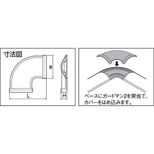 マサル　ガードマン２Ｒ型付属品　平面マガリ　３号　ミルキーホワイト　GAM33　1 個