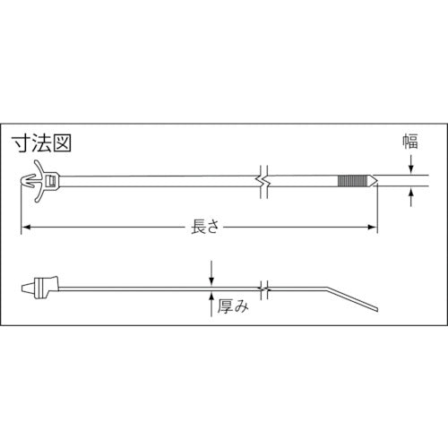 ＰＡＮＤＵＩＴ　押し込みタイプナイロン結束バンド　耐候性黒　（１００本入）　PLWP1S-C0　1 袋