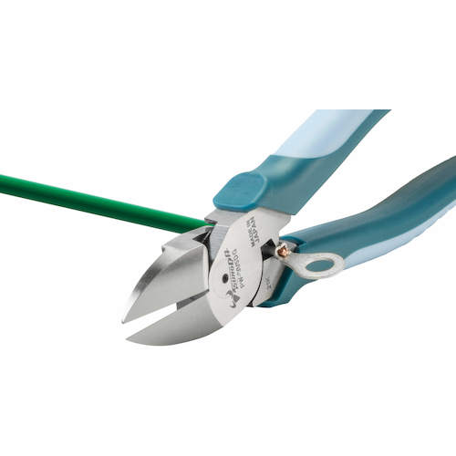 TTC POWER 얇은 날 니퍼(편심 테코) 엘라스토머 그립 전장 225mm PW-305DG