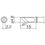 白光　こて先　ＫＵ型　T31-03KU　1 本