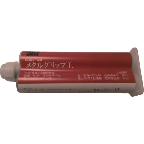 ３Ｍ　【保管時要冷蔵】Ｓｃｏｔｃｈ−Ｗｅｌｄ　ＥＰＸ接着剤　メタルグリップＬ　１９０ｍｌ　METAL L　1 個