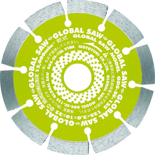 モトユキ　ダイヤモンドカッター　グローバルソー（乾式）　コンクリート用　外径１０５ｍｍ　GDS-SE-105　1 枚