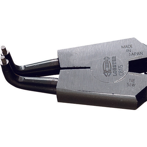 EBI Snap Ring Pliers for Shafts, Curved Jaws, Total Length 145mm, OB125, 1 Piece