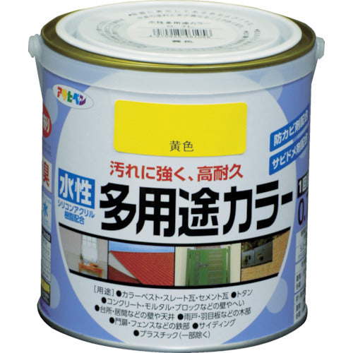 アサヒペン　水性多用途カラー　０．７Ｌ　黄色　461056　1 缶
