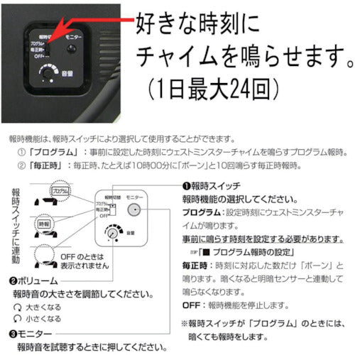 ＲＨＹＴＨＭ　リズム　電波　壁掛け時計　最大２４回／日　プログラムチャイム　カレンダー付き　シルバー　φ３５０ｘ５５　4FNA01SR19　1 個