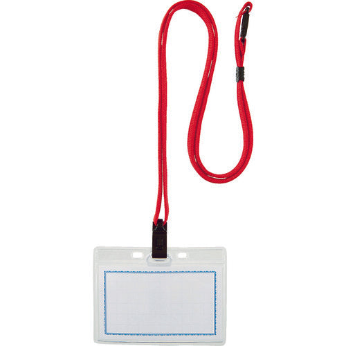 ＴＲＵＳＣＯ　ストラップ付ホイッスル名札　ソフト　赤　TNH-S-R　1 枚