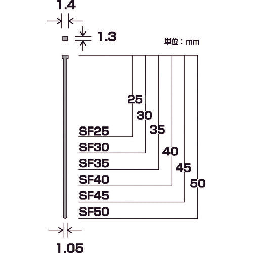 ＤＡＩＤОＨＡＮＴ　仕上釘　ＳＰ　スーパーフィニッシュネイル　ＳＦ−５０　ＣＨ　（茶）　１パック（８００本）　00046526　1 PK