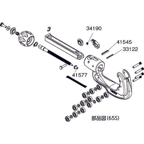 ＲＩＤＧＩＤ　チューブカッター用パーツ　ストップ　ピン　Ｆ／１５１　33122　1 PK