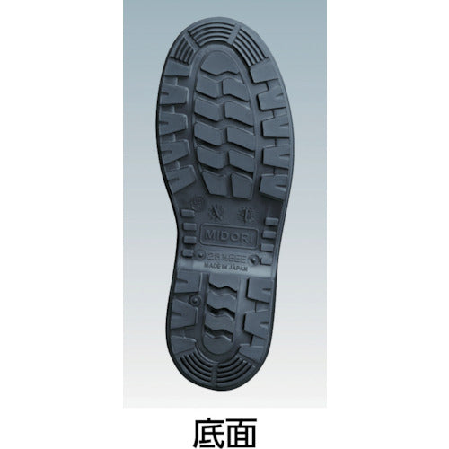 미도리 안전 여성용 고무 2층 바닥 안전화 LRT910 블랙 24.5 cm LRT910-BK-24.5 1 다리