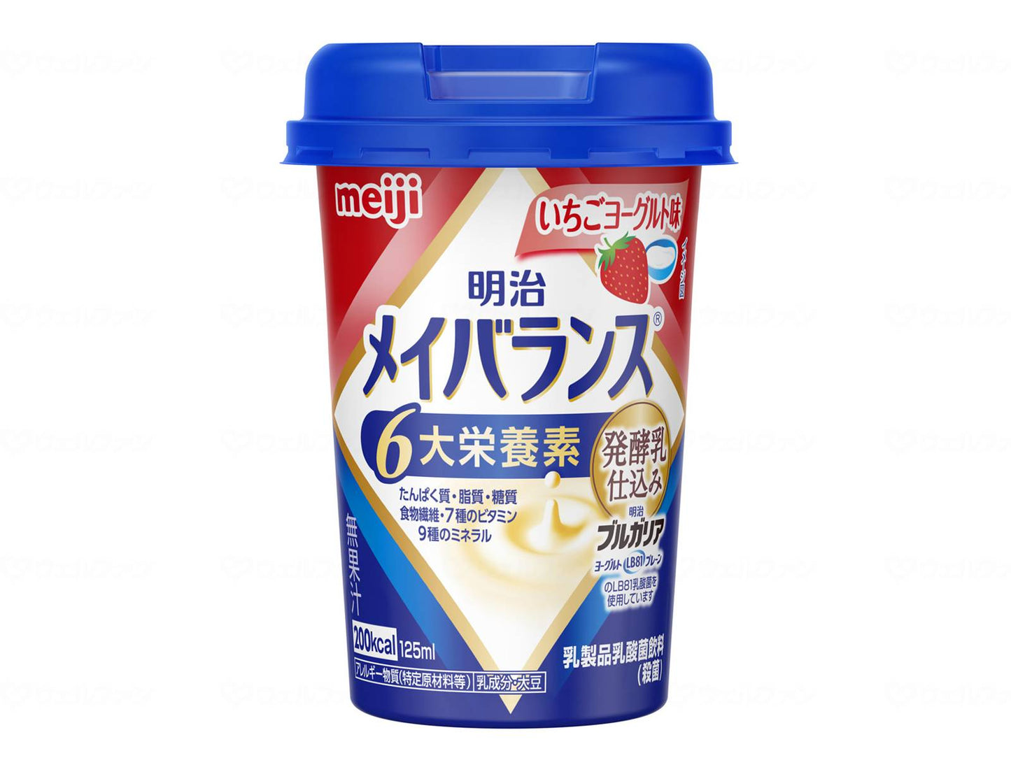 明治メイバランスMiniｶｯﾌﾟ ﾎﾞｰﾙ（12個） いちごﾖｰｸﾞﾙﾄ味