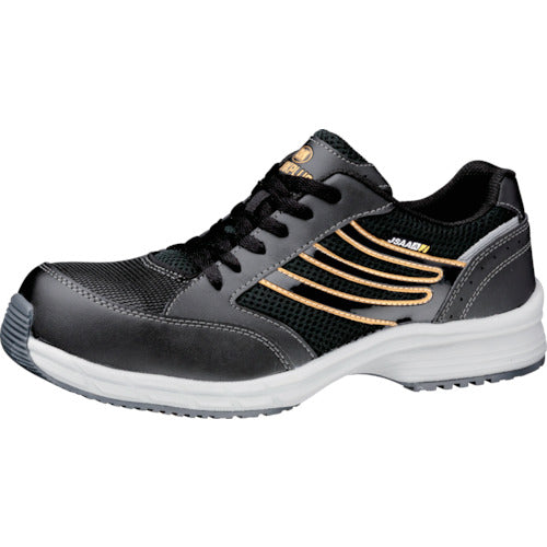 Midori Anzen Slip-resistant sneakers with toe caps SLS-701 Antistatic Black 28cm SLS-701S-BK-28.0 1 pair
