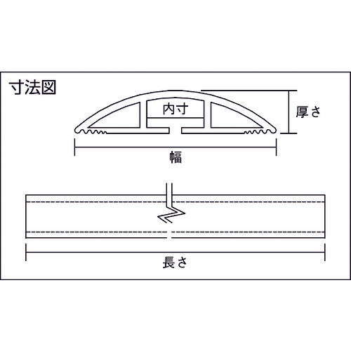 ＴＲＵＳＣＯ　ソフトケーブルプロテクター　２０ＸＷ１０１．６Ｘ５Ｍグレー　TSRD20X1005-GY　1 本