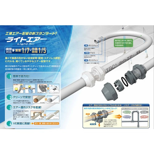 ＴＢＣ　ライトエアー　メスチーズ　白　AIRWT20-1/2FT　1 個