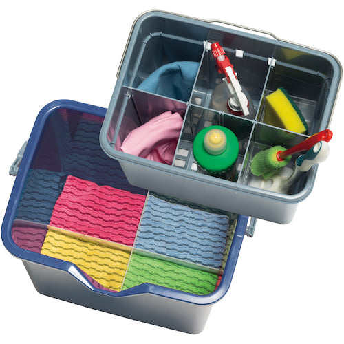 テラモト　仕切付きバケツ２ブルー　CE-447-100-3　1 個