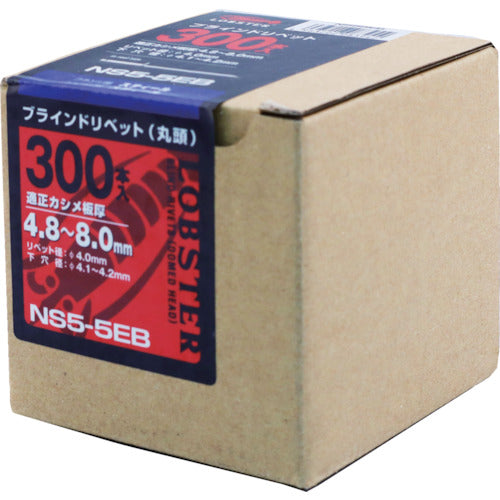 エビ　ブラインドリベット（スティール／スティール製）　５−５（３００本入）　エコＢＯＸ　NS55EB　1 箱