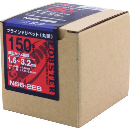 EBI Blind Rivets (Steel/Steel) 6-2 (150 pcs) Eco Box NS62EB 1 box