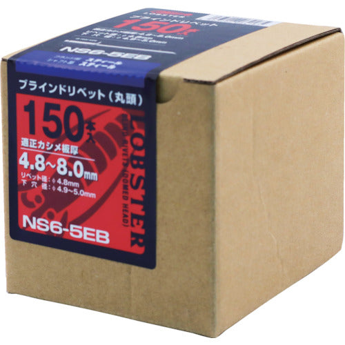 EBI Blind Rivets (Steel/Steel) 6-5 (150 pcs) Eco Box NS65EB 1 box