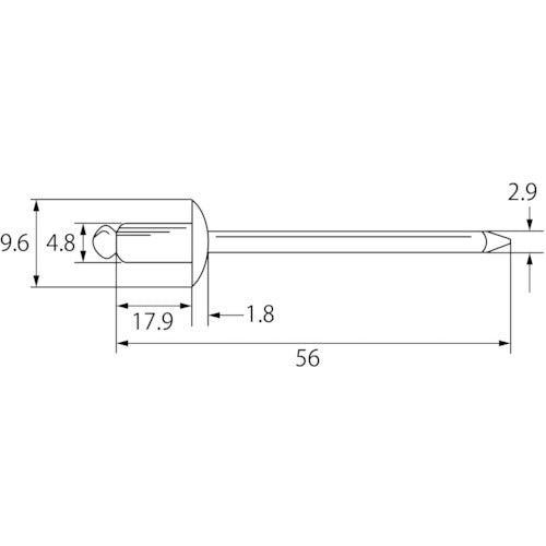 EBI Blind Rivets (Steel/Steel) 6-8 (150 pcs) Eco Box NS68EB 1 box
